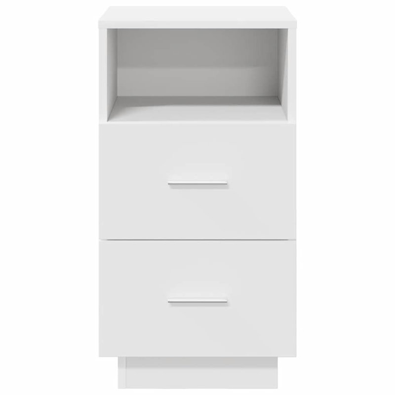 Kizzie 36cm W Manufactured Wood Bedside Table, White, Individual