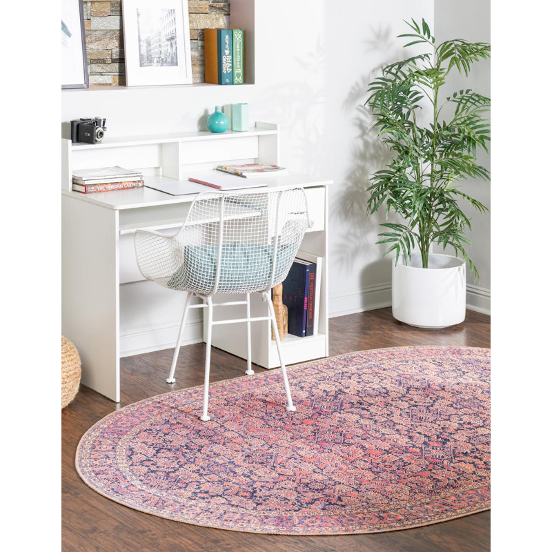 Chenille Geometric Indoor Rug, Oval 2' x 3'1"