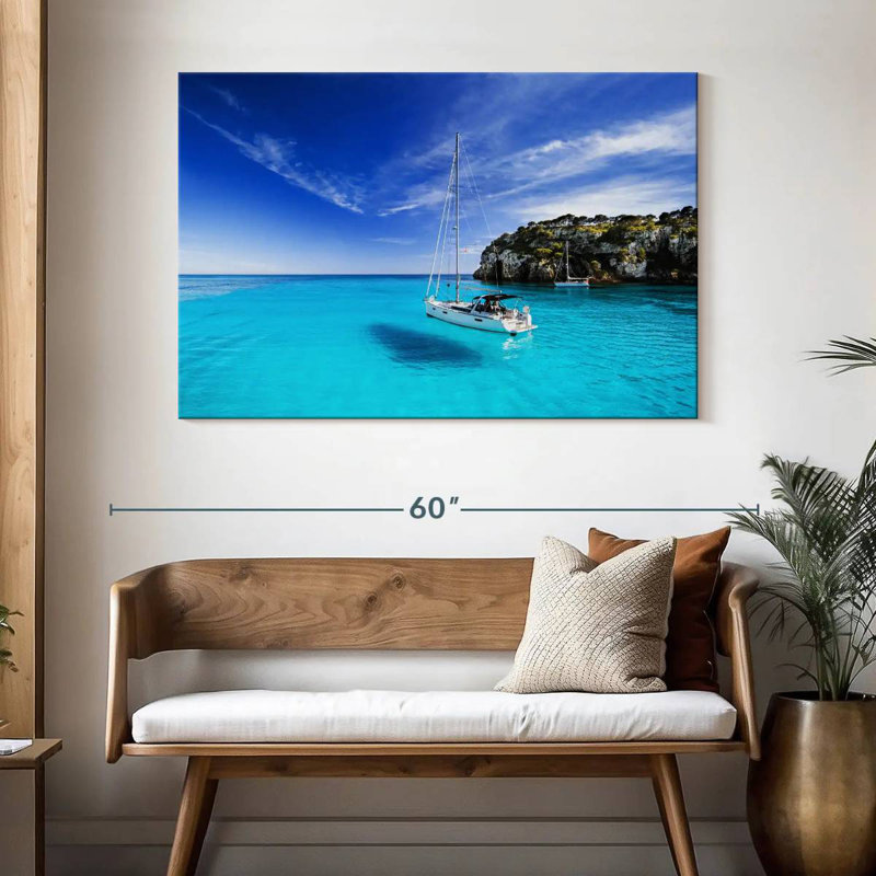 Voilier de l'île de Menorca, H 32 po x l 48 po