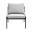 Chaise de chambre à coucher moderne grise, avec support ergonomique et revêtement tressé pour fauteuil de détente, élégante