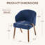 Chaise rembourrée avec pieds en bois-1955839387