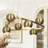 Bhagwan 6-Light Modern Geometric Gold LED Chandelier