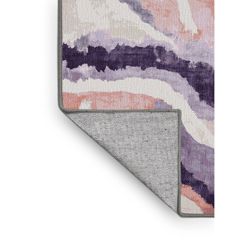 Machine Washable Gray Area Rug, Runner 2' x 4'