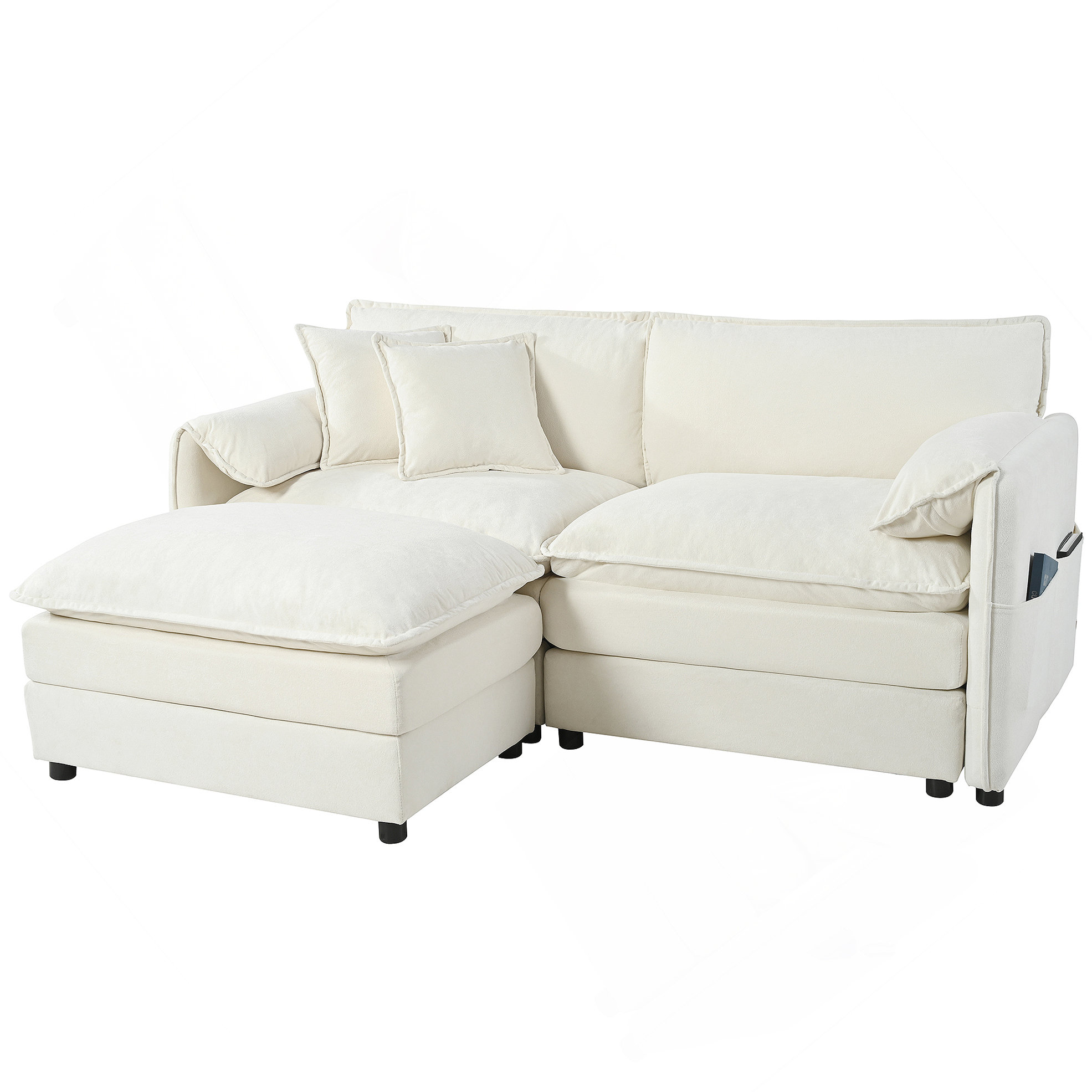 Latitude Run® Modular L-Shaped Sectional Sofa With Deep Seats, Movable ...