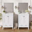 Meuble-lavabo de salle de bain avec lavabo encastré intégré, armoire de rangement, portes à fermeture en douceur, tiroir divisé et tablette à double couche pour un rangement polyvalent-121082403