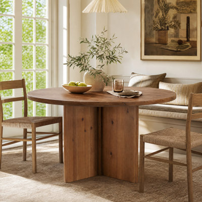 Solid Wood Base Dining Table