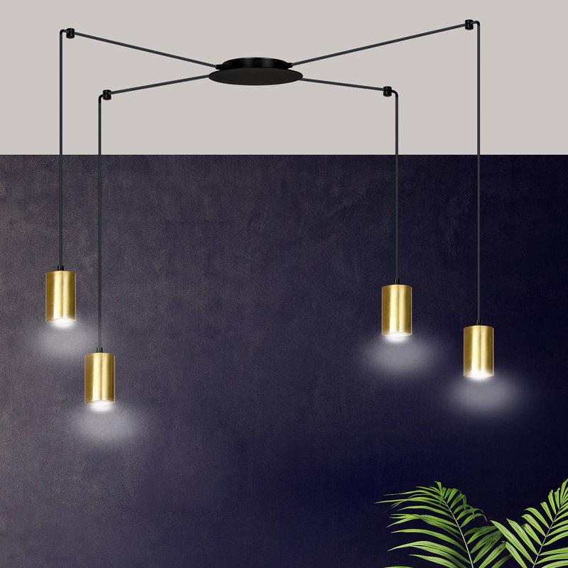 Cadi 4 - Light Cluster Pendant, Black, Gold