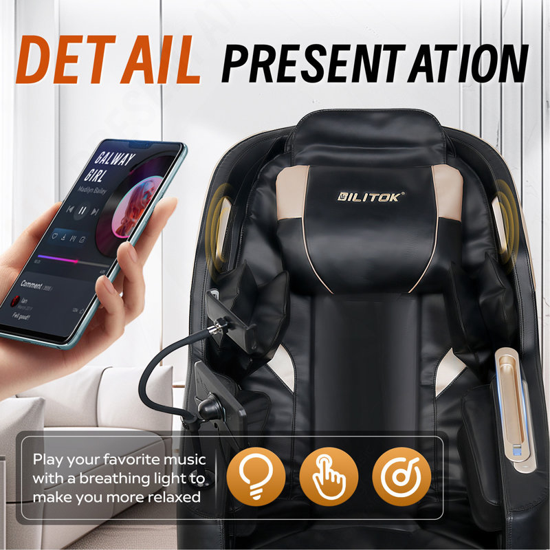 Fauteuil de massage avancé à gravité zéro avec fonctions de relaxation complètes