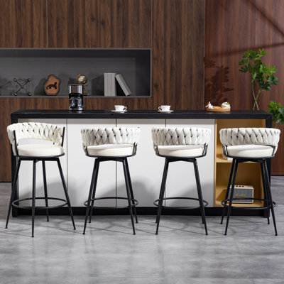 Upholstered Swivel Counter Stool