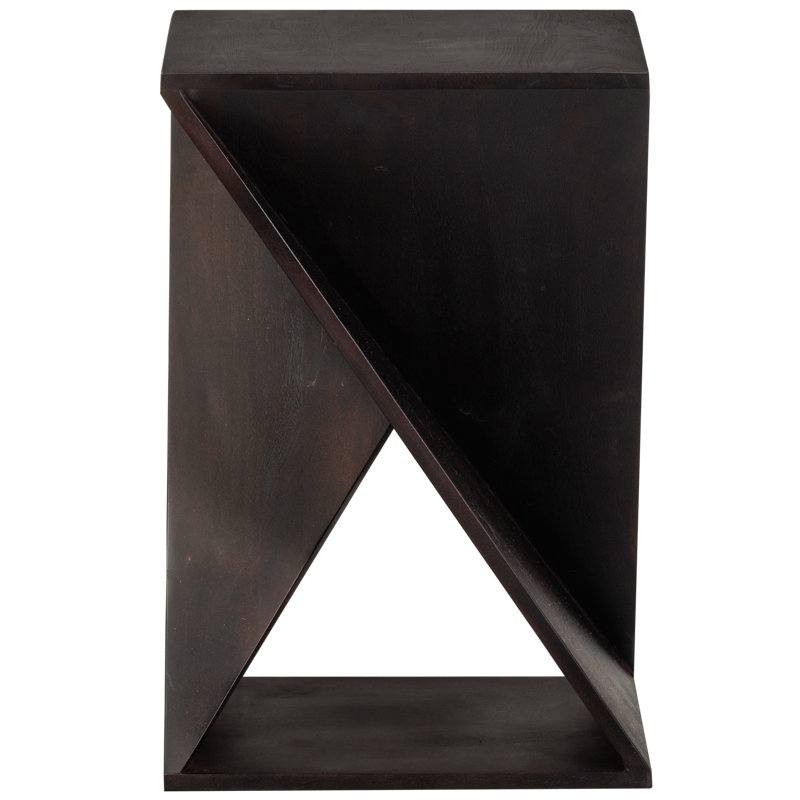 Ikem Solid Wood Pedestal End Table