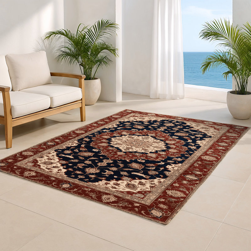 Tapis d'intérieur et d'extérieur brun Persian, Rectangulaire 2 pi x 3 pi