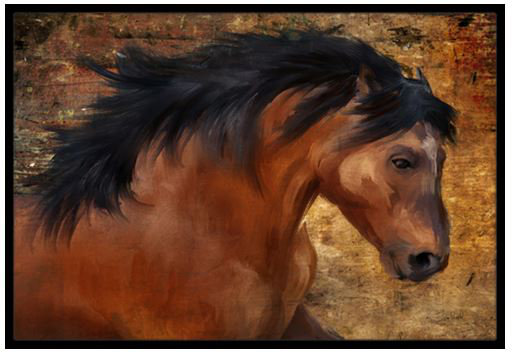 Viv Wild Horse Non-Slip Outdoor Door Mat Winston Porter Mat