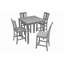 Ensemble de table de salle à manger 5 pièces, ensemble de table de salle à manger carrée en bois pour 4 personnes, ensemble de table de cuisine à hauteur de comptoir avec table carrée et 4 chaises rembourrées pour les petits espaces-411640863