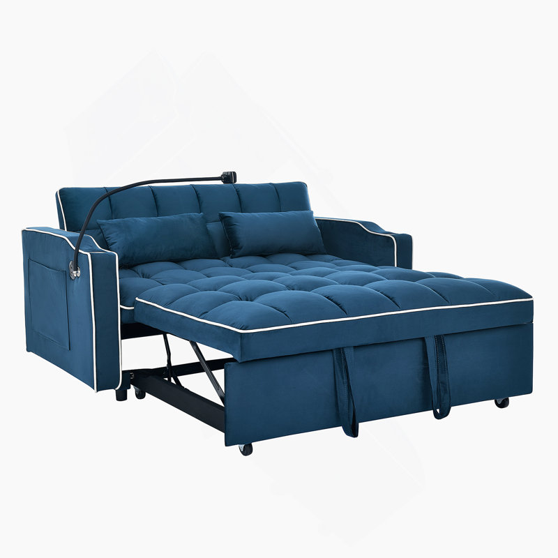 Versatile Foldable Sofa Bed With Advanced Features For Ultimate Comfort, Blue