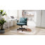 Chaise de bureau à pieds croisés avec accoudoirs rabattables et siège large, chaise de bureau ergonomique en tissu -1245010625