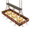 Steamboat Rectangle Chandelier Pot Rack