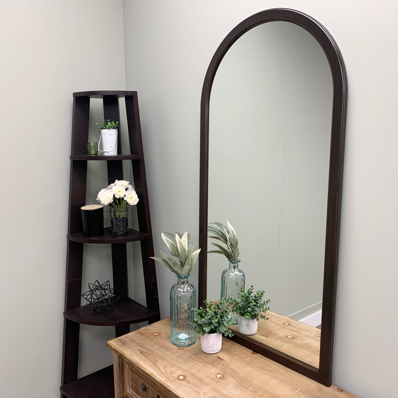 Miroir pleine longueur moderne et contemporain biseauté, Bronze huilé