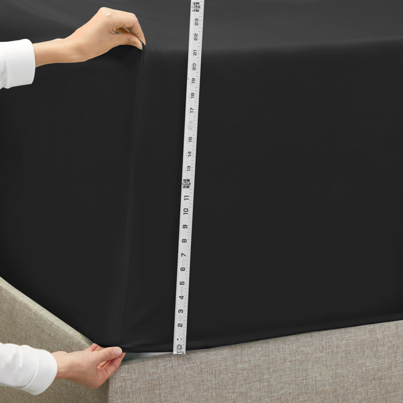 Ensemble de draps luxueux en microfibre, Très grand, Noir