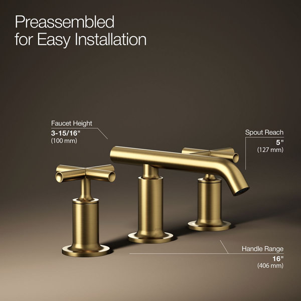 KOHLER Occasion 5 in. (127 mm) Center-to-Center Cabinet Pull in Vibrant Brushed Moderne Brass