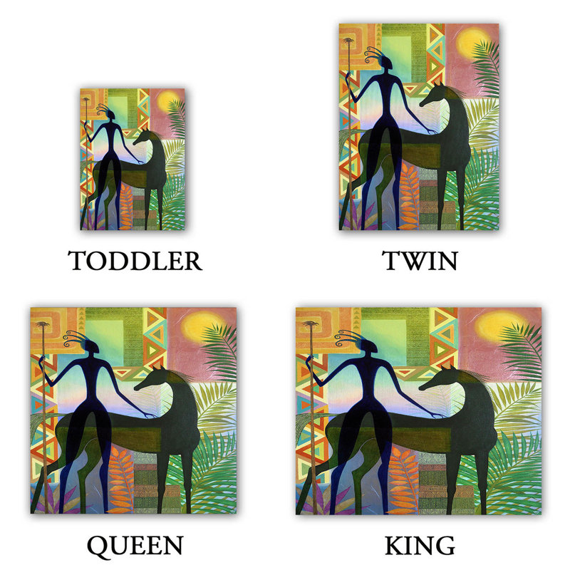 Ensemble de housse de couette DiaNoche en microfibre par Jennifer Baird - Horse and Warrior