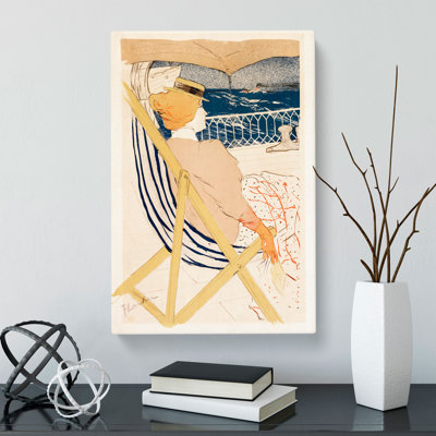 Passenger on the Ship by Henri de Toulouse-Lautrec - Wrapped Canvas Drawing - Wrapped Canvas