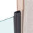 34-35.5"W x 75"H Pivot Single Swing Shower Door, Aluminium Alloy in Matte Black, 1/4" (6mm) Thick SGCC Tempered Clear Glass.