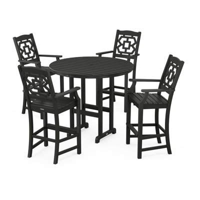 Chinoiserie 4 - Person Patio Dining Set with Round Table