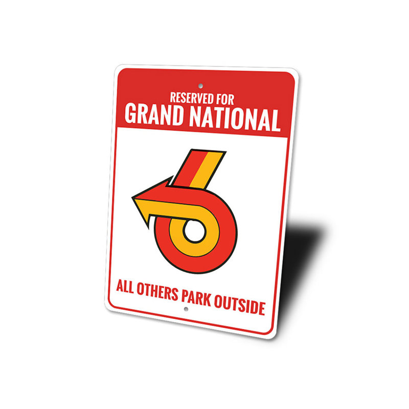 Enseigne en aluminium Grand National, H 14 po x l 10 po x P 0,04 po