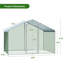 Large Metal Chicken Coop(10' W x 6.6' L x 6.5' H)
