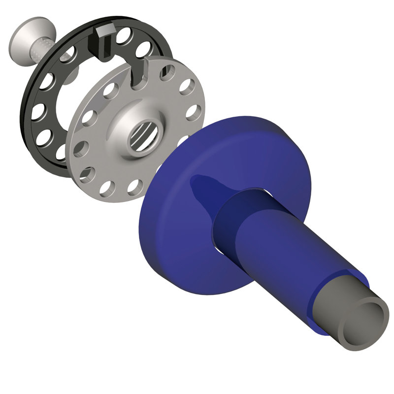 Maxima Grab Bar, Blue, 24" W