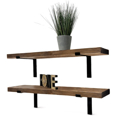 Gokmen Wood Floating Shelf
