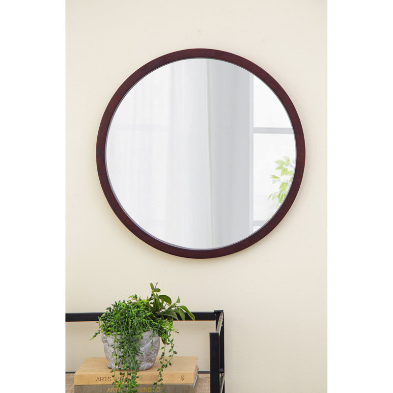 Miroir mural, 19,35 po x 19,76 po, Brun