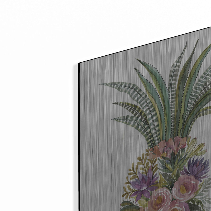 «Succulent Pineapple» par Cindy Jacobs, art mural en métal, H 24 po x l 16 po