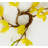 2.25"Artificial Spring Flower Forsythia Votive Candle Ring, Set of 4