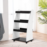 Salon Storage Trolley with Shelf and Wheels,Book Organizer
