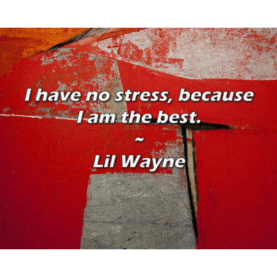 Lil Wayne Quote: I have no stress, because I am the best.