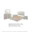 Ensemble de chambre à coucher Queen, zinc blanc antique, 5 pièces avec 2 tables de chevet et une commode-136170696