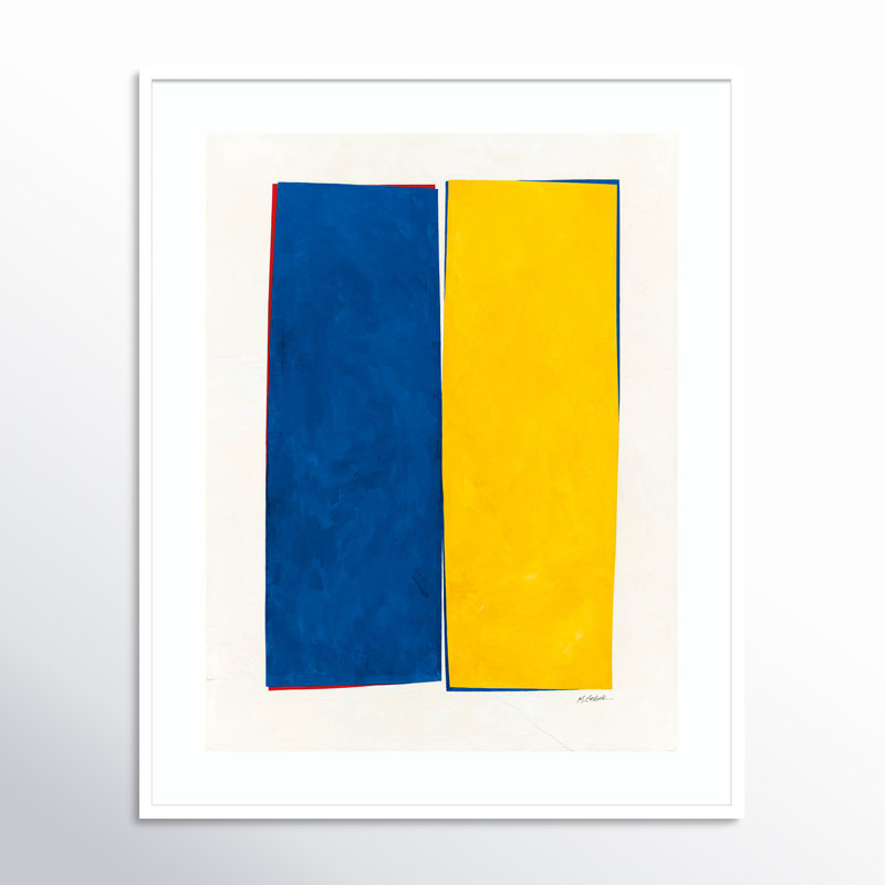 Monolithe I, impression sur bois encadrée, Cadre blanc, H 41 po x l 33 po