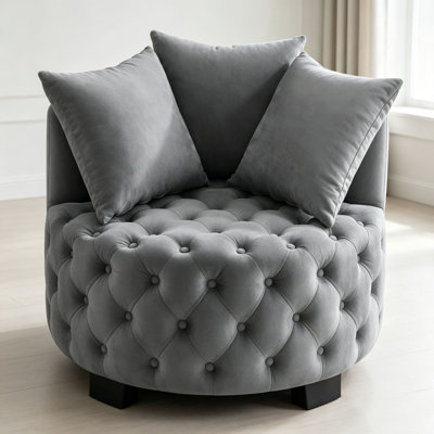 Contemporary Upholstered Tufted Leisure Chair Accent Chair