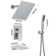 10 Inch 3-Function Rainfall Shower System with Tilt Shower Head and Waterfall Tub Spout