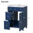 Blue Bathroom Vanity - Practical Function, Easy Maintenance Sink With Ceramic 24" , Stylish Look-1304233609