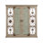Alvardo Beige Wooden Scroll Window Shutter Home Wall Decor with Metal Scrollwork Relief, 40" x 2" x 40"