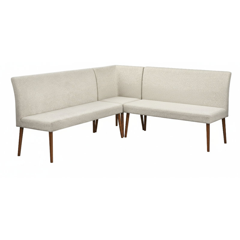 Ensemble de banc de coin 3 pièces Cloise, Crème