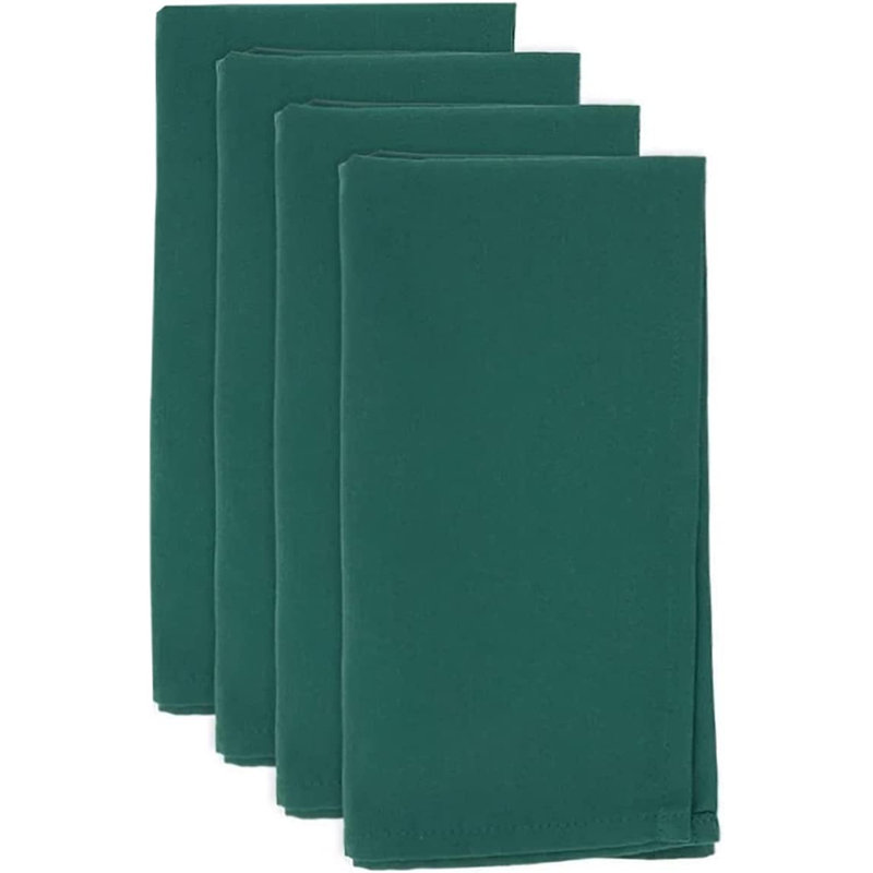 Polyester No Pattern Square Napkin, Jasper Green
