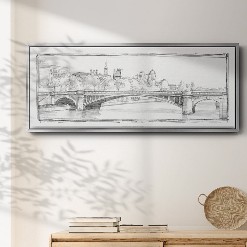 Pont de Notre Dame - toile encadrée, H 8 po x l 20 po