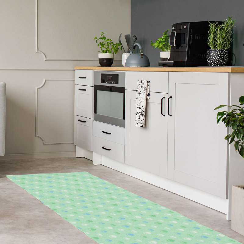 Tapis à rayures petits gâteaux green area, Tapis de couloir 2 pi 6 po x 8 pi