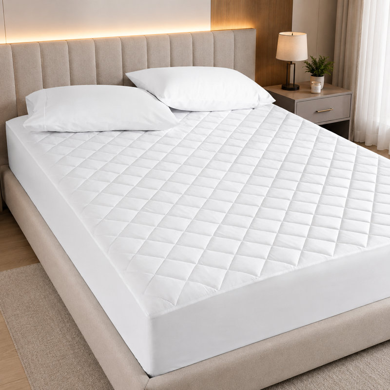 Protège-matelas imperméable et ajusté, hypoallergénique et anti-punaises de lit, matelassé, poche profonde de 45 cm, housse de matelas douce et respirante