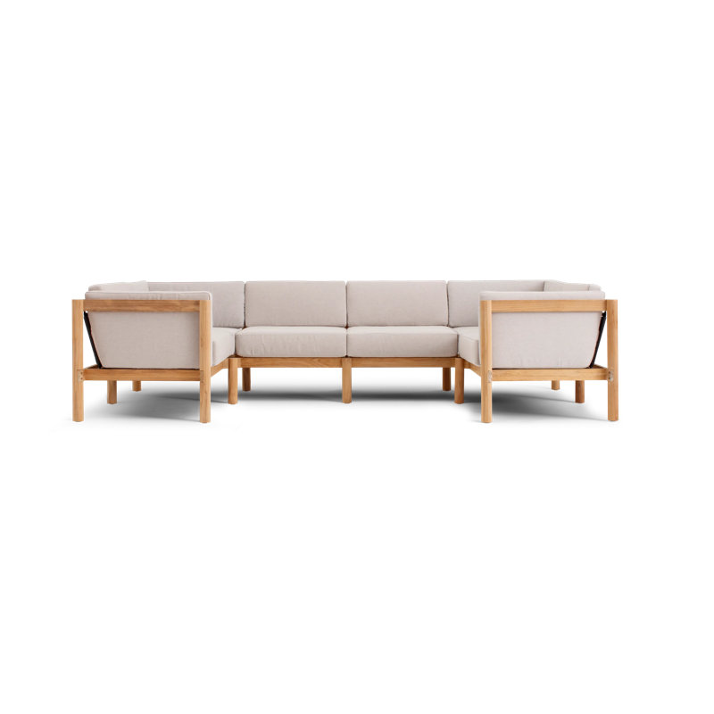 Haven 116'' Wide Patio Sectional with Sunbrella® Cushions, Sunbrella Ashe