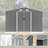 Storage Shed, 10X8 FT Outdoor Storage Shed,  Metal Foundation & Lockable Doors, Tool Shed For Garden, Patio, Backyard, Lawn, Grey