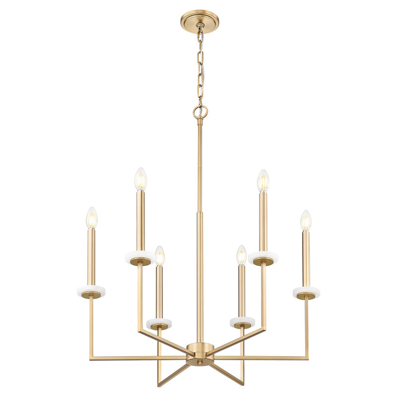 Gaultier 
Mordern Gold 6 Light Chandelier, Mordern Gold